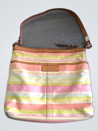 Coach Striped Shoulder Bag