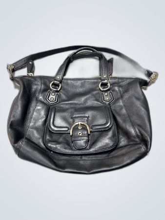 Coach Black Leather Tote Bag