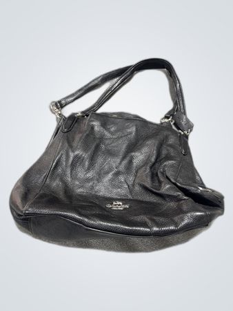 Coach Black Leather Tote Bag