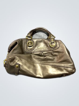 Coach Metallic Leather Small Handbag