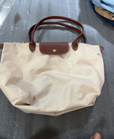 Louis Vuitton Beige Canvas Tote Bag