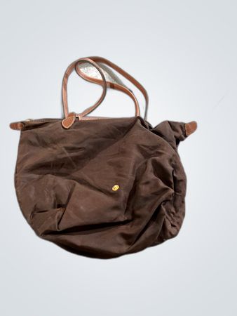 Longchamp Brown Nylon Tote Handbag