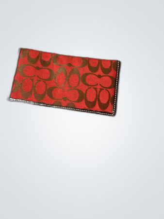 Coach Red Leather Small Handbag Wallet