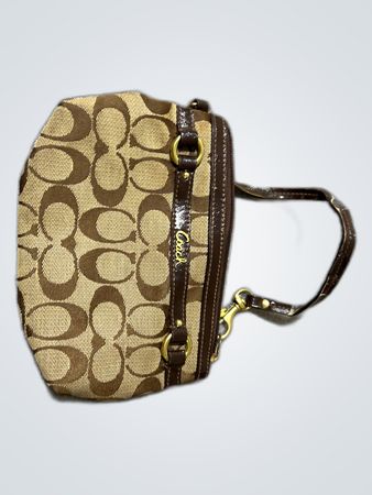 Coach Brown Canvas Small Handbag