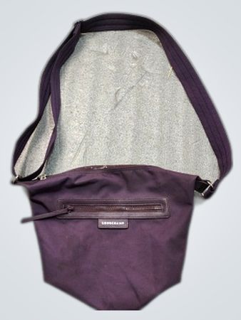 Longchamp Purple Nylon Bucket Bag