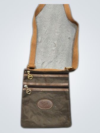 Lacoste Khaki Canvas Crossbody Bag