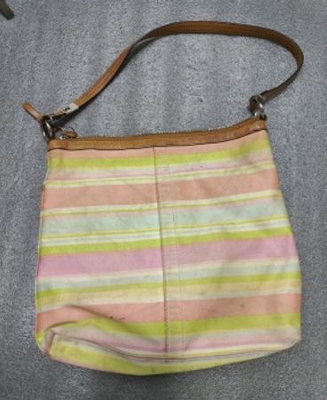 Coach Striped Tote Bag