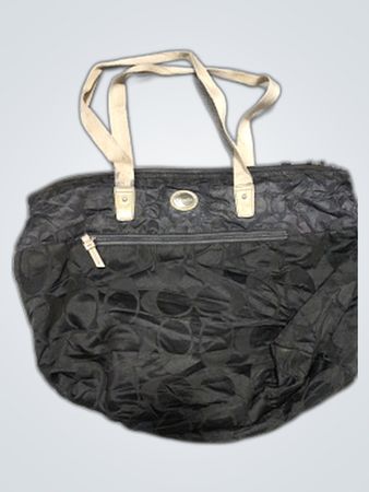 Coach Black Signature Tote Bag