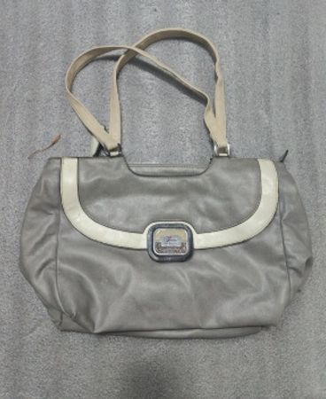 Guess Grey Leather Tote Handbag