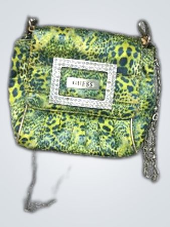Guess Green Leopard Print Small Handbag