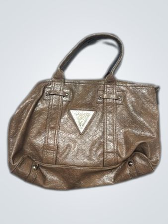 Guess Brown Leather Tote Handbag