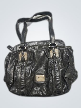 Guess Black Leather Tote Handbag