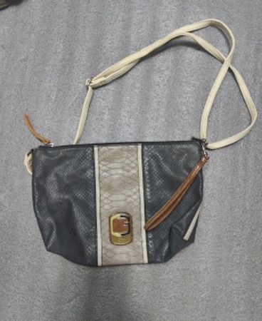 Coach Small Crossbody Bag Black with Snakeskin Panel