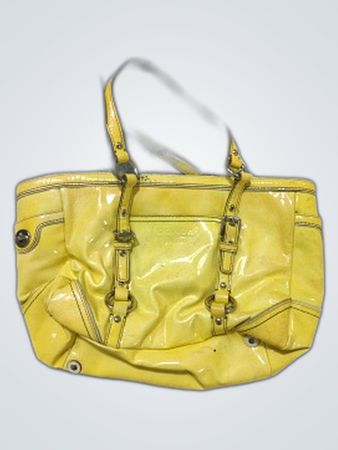 Coach Yellow Patent Leather Tote Bag