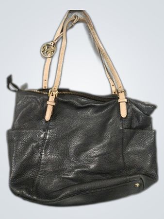 Michael Kors Black Leather Tote Bag