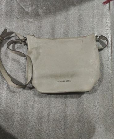 Michael Kors White Leather Shoulder Bag