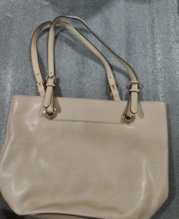 Michael Kors Beige Leather Tote Handbag