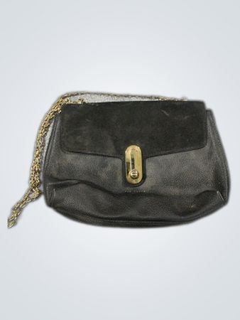 Ted Baker Black Suede Chain Strap Handbag