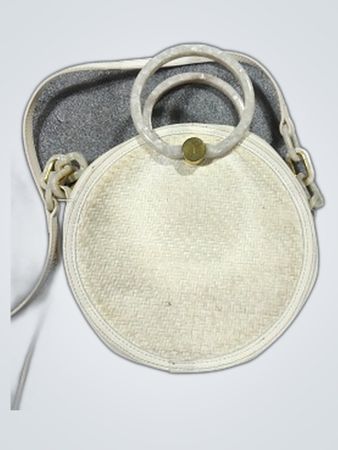 Ted Baker White Circular Crossbody Bag