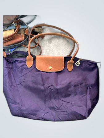 Longchamp Purple Nylon Tote Bag
