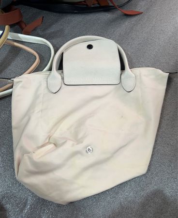 Longchamp Beige Nylon Tote Handbag