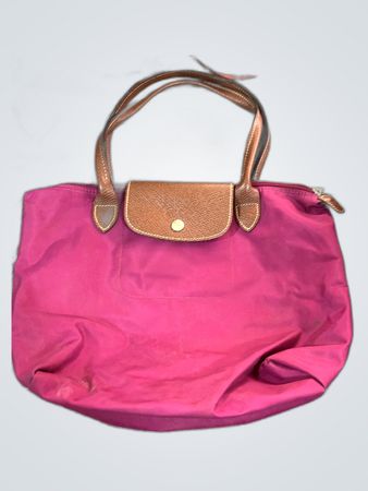 Longchamp Nylon Tote Handbag in Pink