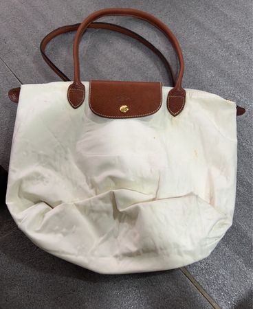 Louis Vuitton White Canvas Tote Bag