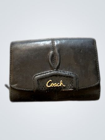 Coach Black Leather Bifold Wallet