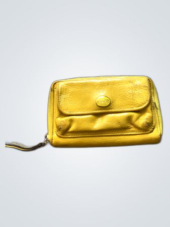 Coach Yellow Patent Leather Small Handbag