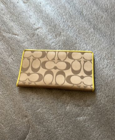 Coach Signature Tan Cardholder Wallet