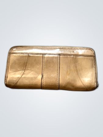 Coach Tan Leather Zip-Around Wallet