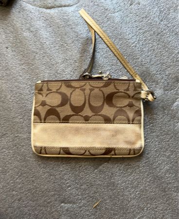 Coach Tan Monogram Small Handbag