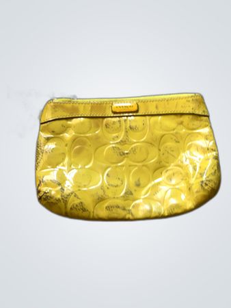Coach Yellow Patent Leather Small Handbag