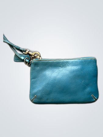 Coach Turquoise Leather Small Handbag