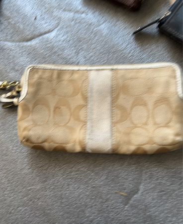 Coach Beige Monogram Small Handbag