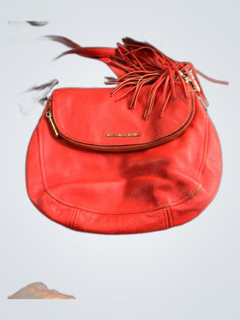 Michael Kors Red Leather Shoulder Bag