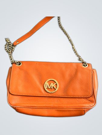 Michael Kors Orange Leather Crossbody Bag