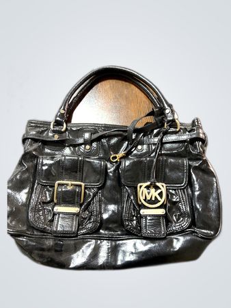 Michael Kors Black Leather Tote Bag