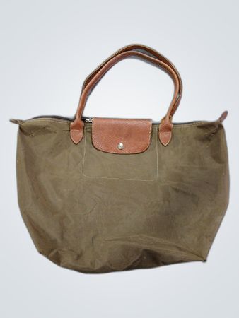 Longchamp Khaki Tote Handbag