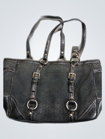 Coach Black Logo Tote Bag