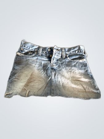 Levi's Denim Mini Skirt with Lace Trim
