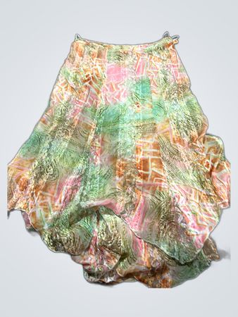Unbranded Multicolor Abstract Print Flowy Skirt