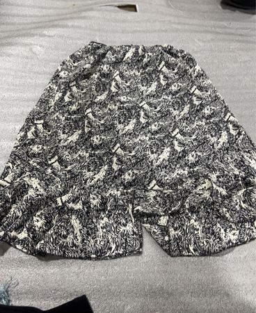Unbranded Black and White Wavy Print Skirt