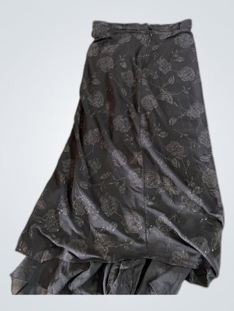 Aygün Black Floral Embroidered Skirt