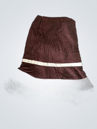 Unbranded Brown Tiered Satin Skirt