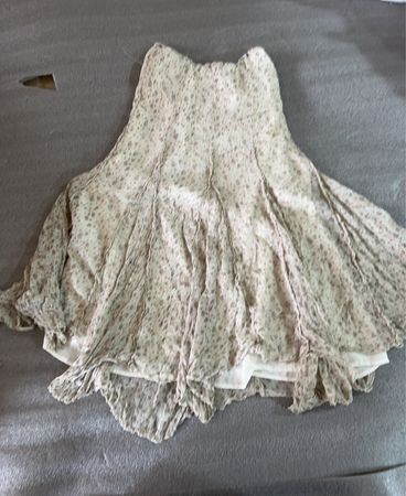 Precis Petite Beige Spotted Midi Skirt