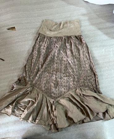 Unbranded Beige Satin Maxi Skirt