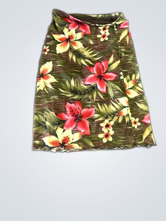 Unbranded Tropical Floral Wrap Skirt