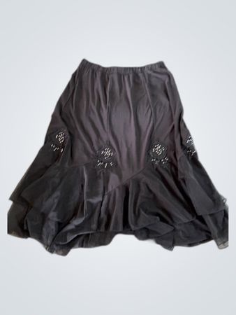Unbranded Black Beaded Flared Skirt