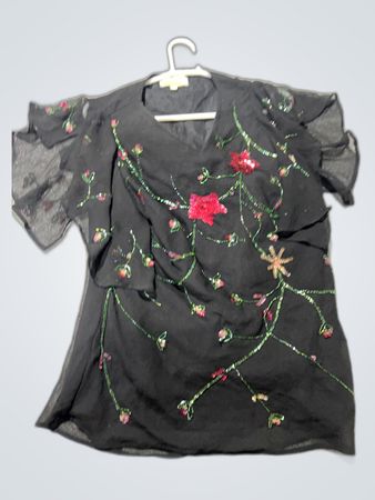 Black Floral Blouse